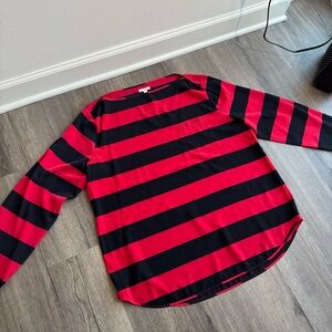 Y2K GAP Red and Black Striped Top Indie Sleaze